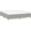 Image de vidaXL Cadre de lit sans matelas gris clair 160x200 cm Tissu