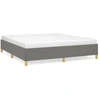 Image de vidaXL Cadre de lit sans matelas gris foncé 160x200 cm Tissu