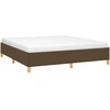 Image de vidaXL Cadre de lit sans matelas brun foncé 160x200 cm Tissu