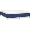 Image de vidaXL Cadre de lit sans matelas bleu 160x200 cm Tissu