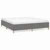 Image de vidaXL Cadre de lit sans matelas gris foncé 180x200 cm Tissu