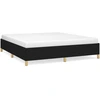 Image de vidaXL Cadre de lit sans matelas noir 180x200 cm Tissu