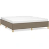 Image de vidaXL Cadre de lit sans matelas Taupe 180x200 cm Tissu