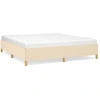 Image de vidaXL Cadre de lit sans matelas Crème 180x200 cm Tissu