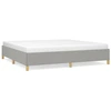 Image de vidaXL Cadre de lit sans matelas gris clair 200x200 cm Tissu