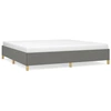 Image de vidaXL Cadre de lit sans matelas gris foncé 200x200 cm Tissu