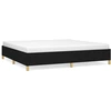 Image de vidaXL Cadre de lit sans matelas noir 200x200 cm Tissu