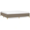 Image de vidaXL Cadre de lit sans matelas Taupe 200x200 cm Tissu