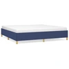 Image de vidaXL Cadre de lit sans matelas bleu 200x200 cm Tissu