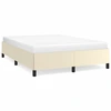 Image de vidaXL Sommier Crème 140x190 cm Similicuir