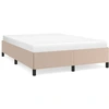 Image de vidaXL Cadre de lit cappuccino brun 140x190 cm simili-cuir