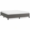 Image de vidaXL Cadre de lit Gris 160x200 cm Similicuir