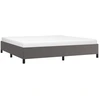 Image de vidaXL Cadre de lit Gris 200x200 cm Similicuir