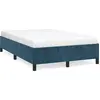 Image de vidaXL Cadre de lit sans matelas bleu foncé 120x200 cm velours