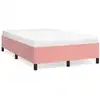 Image de vidaXL Sommier rose 120x200 cm velours