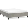 Image de vidaXL Cadre de lit sans matelas gris clair 140x190 cm velours