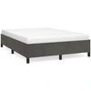 Image de vidaXL Cadre de lit sans matelas gris foncé 140x190 cm velours