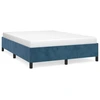 Image de vidaXL Cadre de lit sans matelas bleu foncé 140x190 cm velours