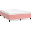 Image de vidaXL Sommier rose 140x190 cm velours