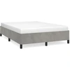 Image de vidaXL Cadre de lit sans matelas gris clair 140x200 cm velours