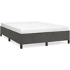 Image de vidaXL Cadre de lit sans matelas gris foncé 140x200 cm velours