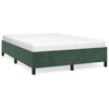 Image de vidaXL Cadre de lit sans matelas vert foncé 140x200 cm velours