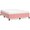 Image de vidaXL Sommier rose 140x200 cm velours