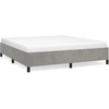 Image de vidaXL Cadre de lit sans matelas gris clair 160x200 cm velours