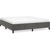 Image de vidaXL Cadre de lit sans matelas gris foncé 180x200 cm velours