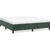 Image de vidaXL Cadre de lit sans matelas vert foncé 180x200 cm velours