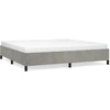 Image de vidaXL Cadre de lit sans matelas gris clair 200x200 cm velours