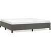 Image de vidaXL Cadre de lit sans matelas gris foncé 200x200 cm velours