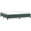 Image de vidaXL Cadre de lit sans matelas vert foncé 200x200 cm velours