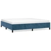 Image de vidaXL Cadre de lit sans matelas bleu foncé 200x200 cm velours