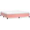 Image de vidaXL Sommier rose 200x200 cm velours