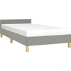 Image de vidaXL Cadre de lit sans matelas gris clair 80x200 cm Tissu