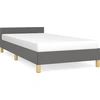Image de vidaXL Cadre de lit sans matelas gris foncé 90x190 cm Tissu