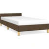 Image de vidaXL Cadre de lit sans matelas brun foncé 90x200 cm Tissu