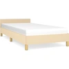 Image de vidaXL Cadre de lit sans matelas Crème 100x200 cm Tissu