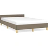Image de vidaXL Cadre de lit sans matelas Taupe 120x200 cm Tissu