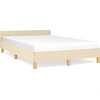 Image de vidaXL Cadre de lit sans matelas Crème 120x200 cm Tissu