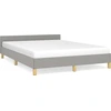 Image de vidaXL Cadre de lit sans matelas gris clair 140x190 cm Tissu