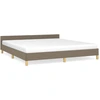 Image de vidaXL Cadre de lit sans matelas Taupe 160x200 cm Tissu