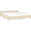 Image de vidaXL Cadre de lit sans matelas Crème 160x200 cm Tissu