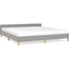 Image de vidaXL Cadre de lit sans matelas gris clair 180x200 cm Tissu