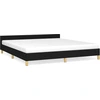 Image de vidaXL Cadre de lit sans matelas noir 180x200 cm Tissu