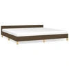 Image de vidaXL Cadre de lit sans matelas brun foncé 200x200 cm Tissu