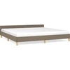 Image de vidaXL Cadre de lit sans matelas Taupe 200x200 cm Tissu