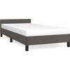 Image de vidaXL Cadre de lit avec tête de lit sans matelas Gris 80x200 cm