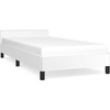 Image de vidaXL Cadre de lit avec tête de lit sans matelas blanc 90x190 cm